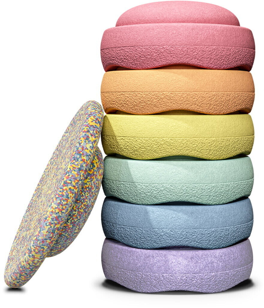Bild von Stapelstein Board + Bundle 6er-Set Konfetti Rainbow pastel