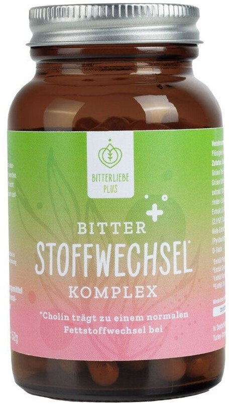 Bild von BitterLiebe® Plus Bitter Stoffwechsel* Komplex - Stoffwechsel* Tabletten mit Bitterstoffen 90 Stk. - mit Cholin und Zink für den Fett- und Energiestoffwechsel
