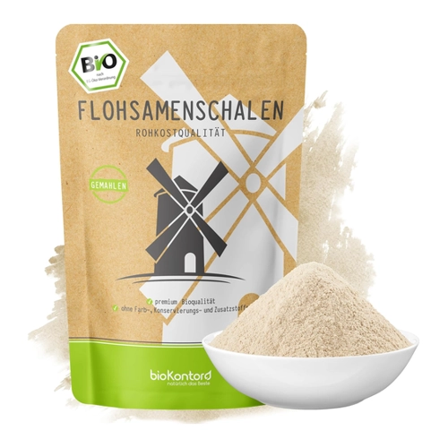 Bild von bioKontor Bio Flohsamenschalen gemahlen (500g) – Der gesunde Ballaststoff für Ihre Ernährung