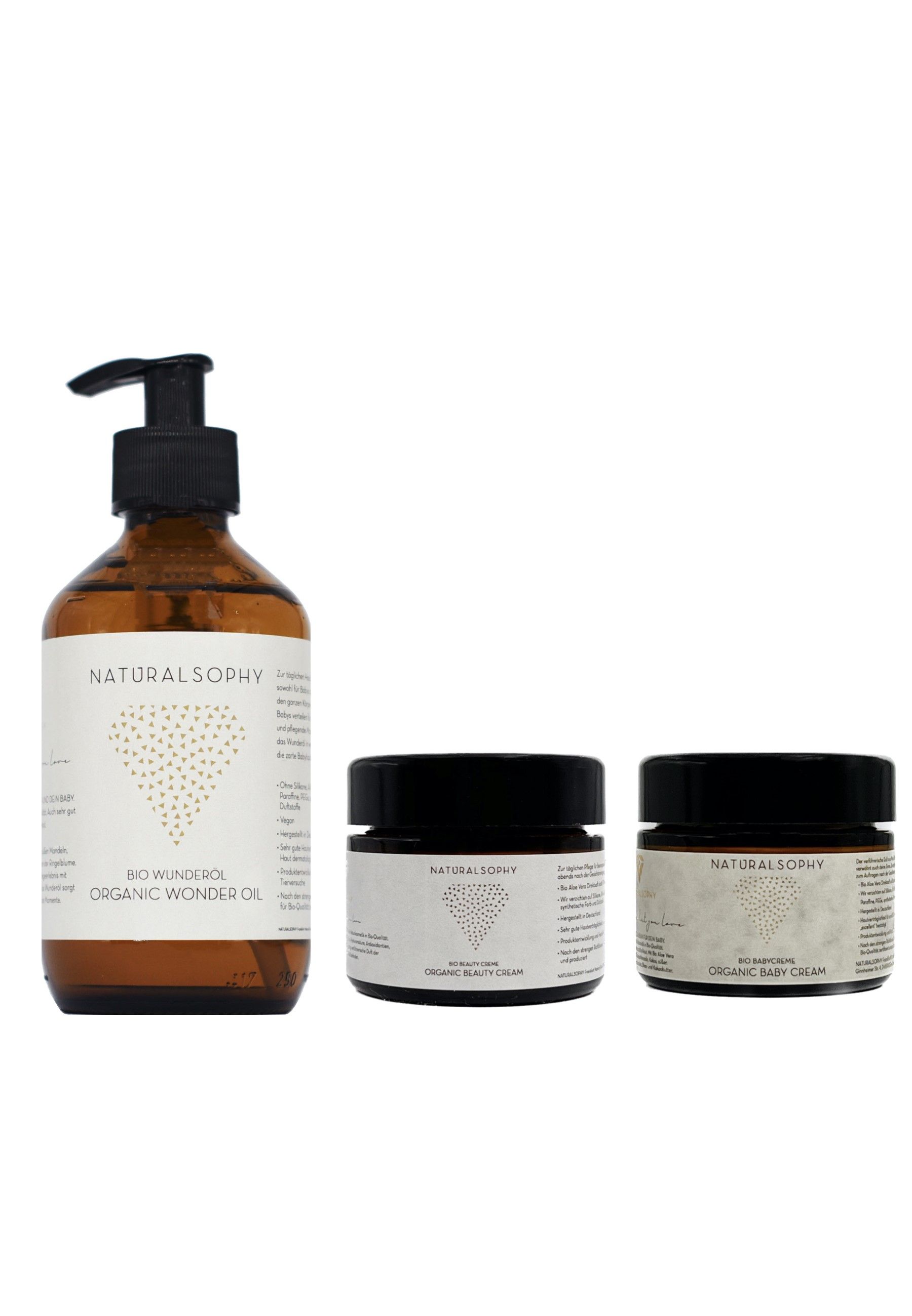 Bild von NATURALSOPHY Organic Baby Cream, Wonder Oil, Beauty Cream Babypflegeset