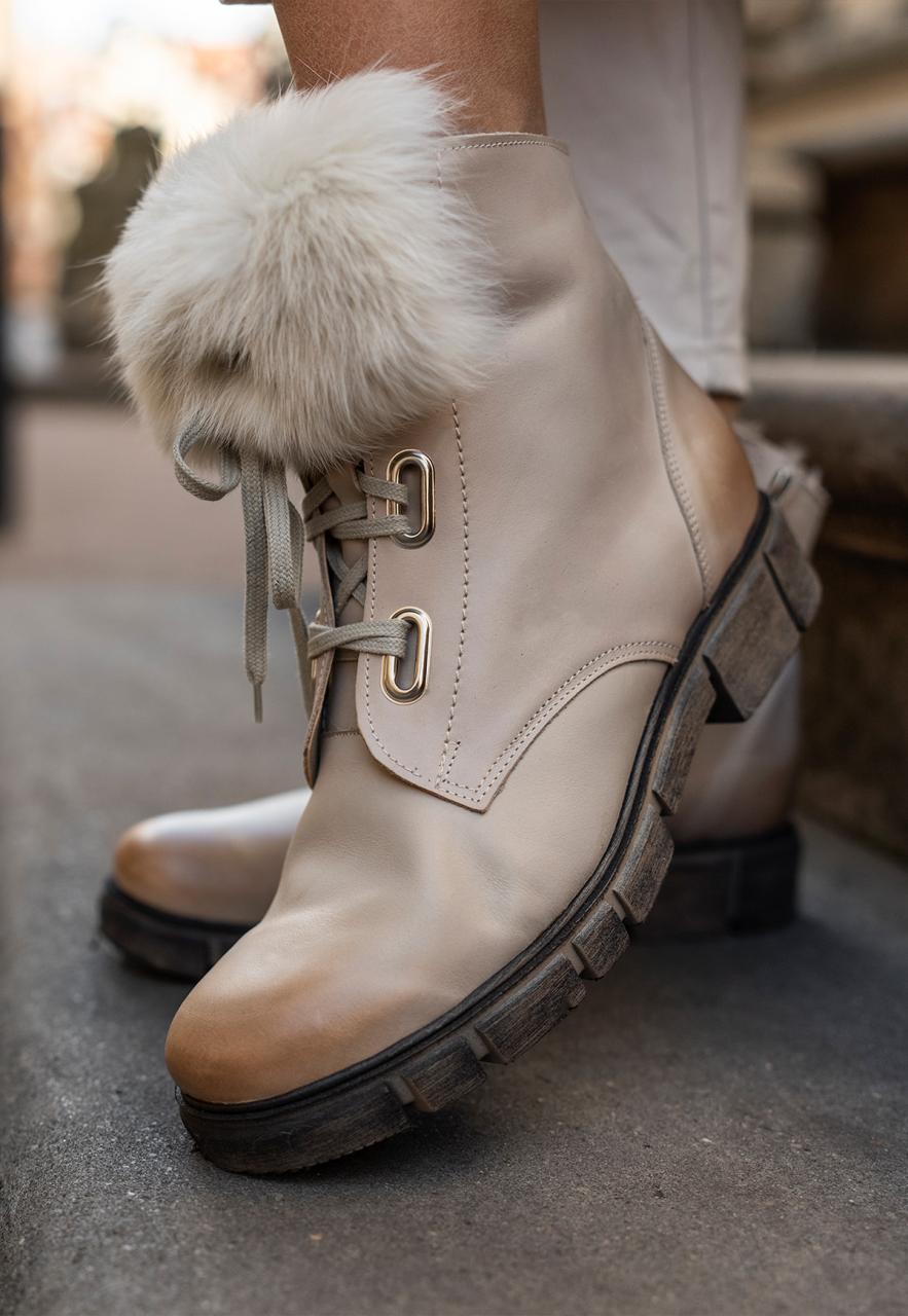 Bild von Lammfell Straßenschuhe - HT-300 Schuhgröße: EUR 37 | Farbe: Beige