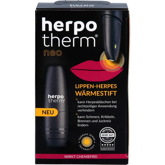 Bild von Herpotherm Neo verhindert Ausbruch von Herpes gegen Lippenherpes Wärmestift