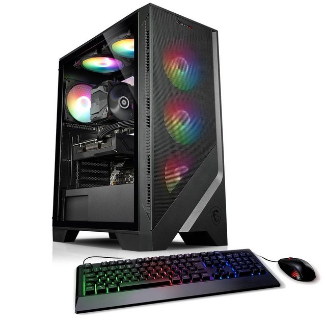 Bild von Kiebel Starter PC (AMD Ryzen 5 AMD Ryzen 5 5600GT, Radeon Vega, 16 GB RAM, 2000 GB HDD, 500 GB SSD, Luftkühlung, RGB-Beleuchtung)