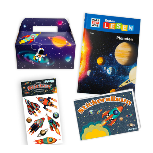 Bild von Weltall Geschenkset für 1 Kind, 4 Teile – Ein intergalaktisches Abenteuer