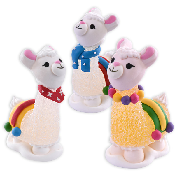 Bild von Lama Zuckerfiguren Set, 3 Stück aus Zucker & Gelee