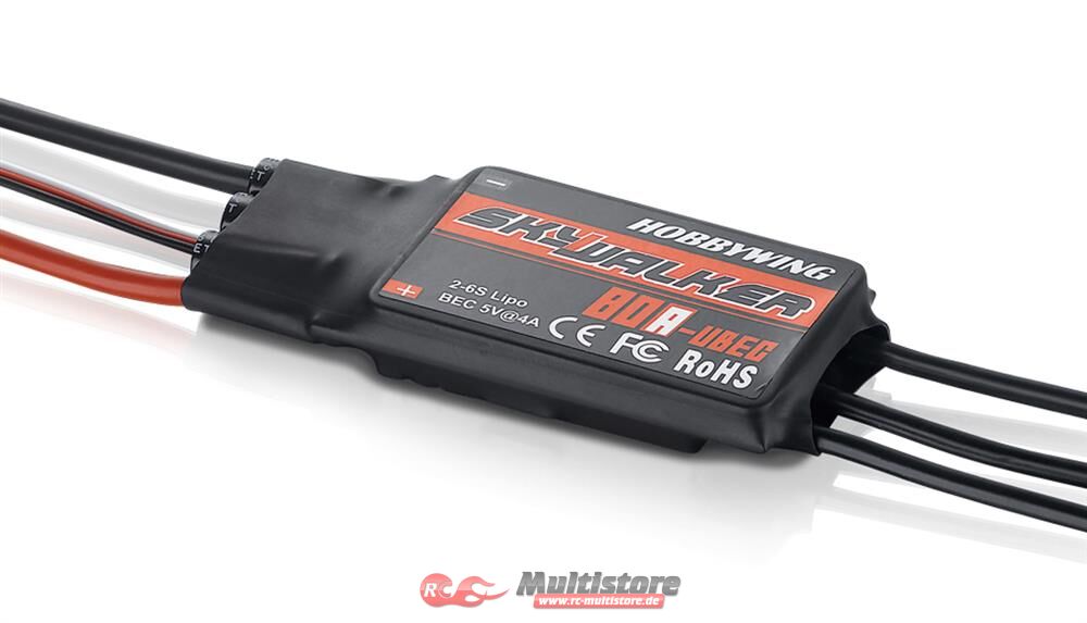 Bild von Hobbywing Skywalker 80A brushless Regler UBEC 2-6S / 28308