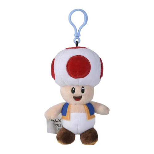 Bild von Super Mario Kuscheltier Super Mario - Toad - Plüsch Schüsselanhänger 15 cm (NEU & OVP)