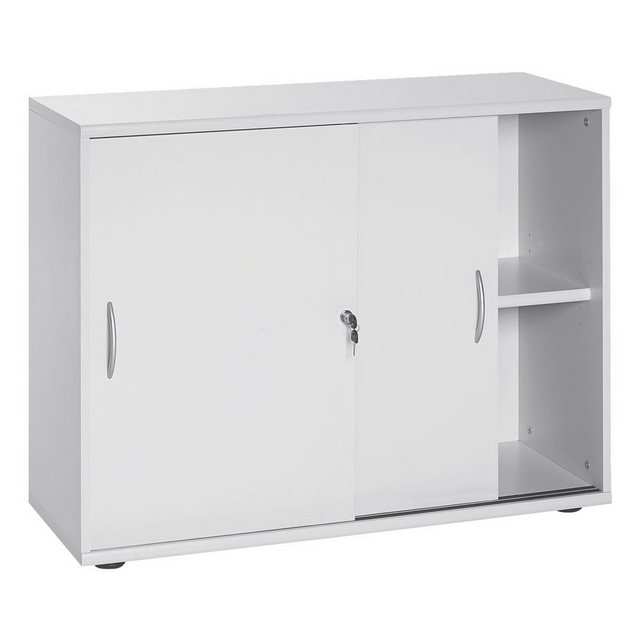 Bild von MÖBELPARTNER Schiebetürenschrank Work, 701343 lichtgrau 1 Fachboden 100,0 x 39,5 x 76,0 cm