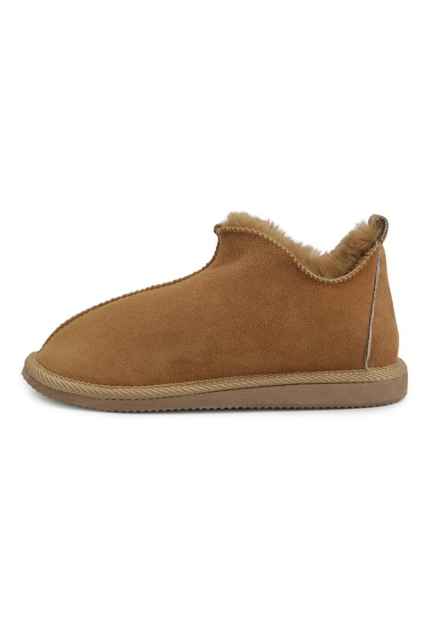 Bild von Hollert Hausschuh Herren Hüttenschuhe Prinz Fellschuhe Echtleder Merino Schaffell