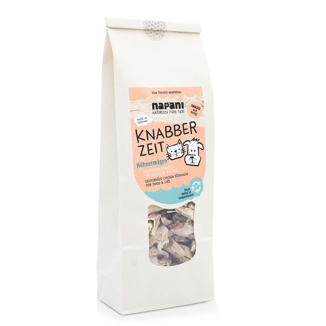 Bild von napani Knabber Zeit - Hühnermägen gefriergetrocknet - Snack für Hunde & Katzen