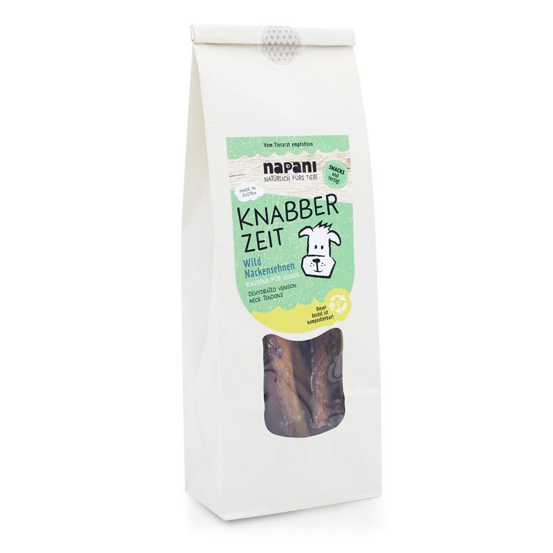 Bild von napani Knabber Zeit - Wild Nackensehnen getrocknet - Snack für Hunde