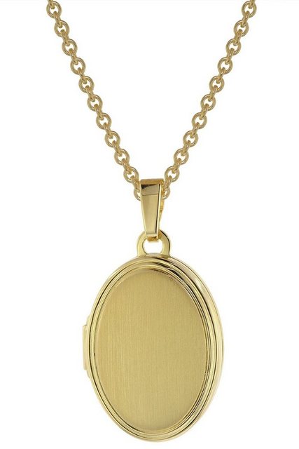 Bild von trendor 75745 Damen Medaillon mit Halskette Gold auf Silber 925