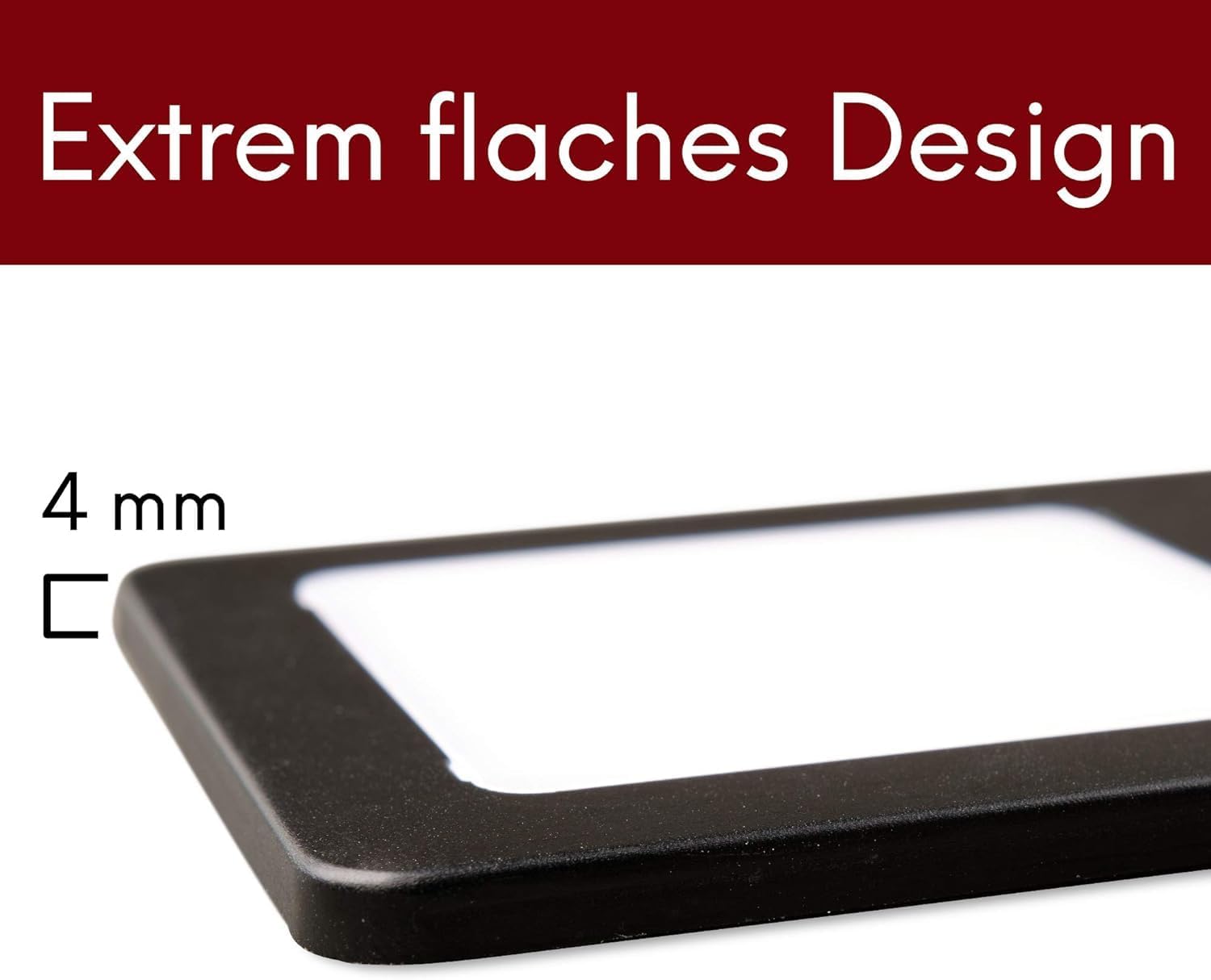 Bild von kalb | LED Unterbauleuchten schwarz 5W- sehr flache Küchenleuchte mit Touch-Dimmfunktion Einbaustrahler Einbauspot, Auswahl:2er Set neutralweiss