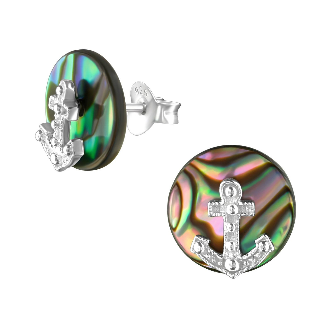 Bild von Monkimau Ohrring-Set Anker Ohrringe aus 925 Silber, Hypoallergen