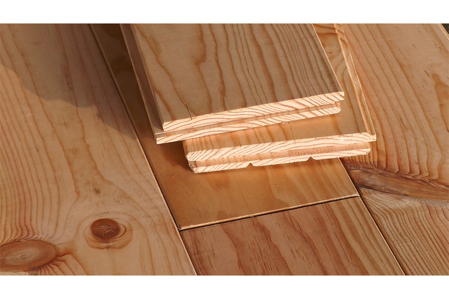 Bild von Massivholzdielen französische Seekiefer 21 x 146 x 2000 mm, roh (1,17 m²/Paket)