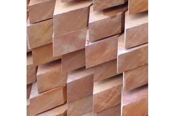 Bild von Bongossi Pfähle 80 x 80 mm, sägerau angespitzt, 2,5 m