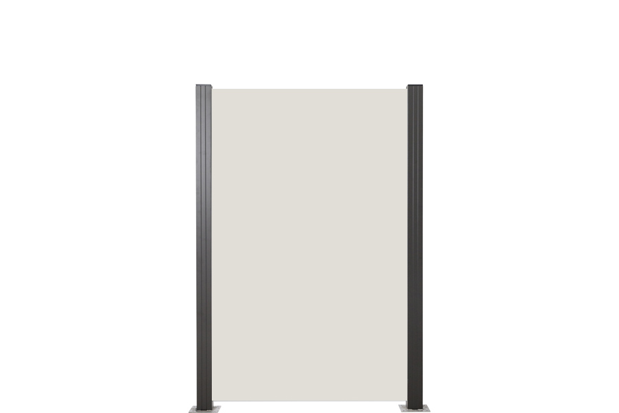 Bild von Glas-Sichtschutz Glaszaun Creme weiß Vollflächen Dekor 84 Höhe 120 cm, Breite 51,5 cm