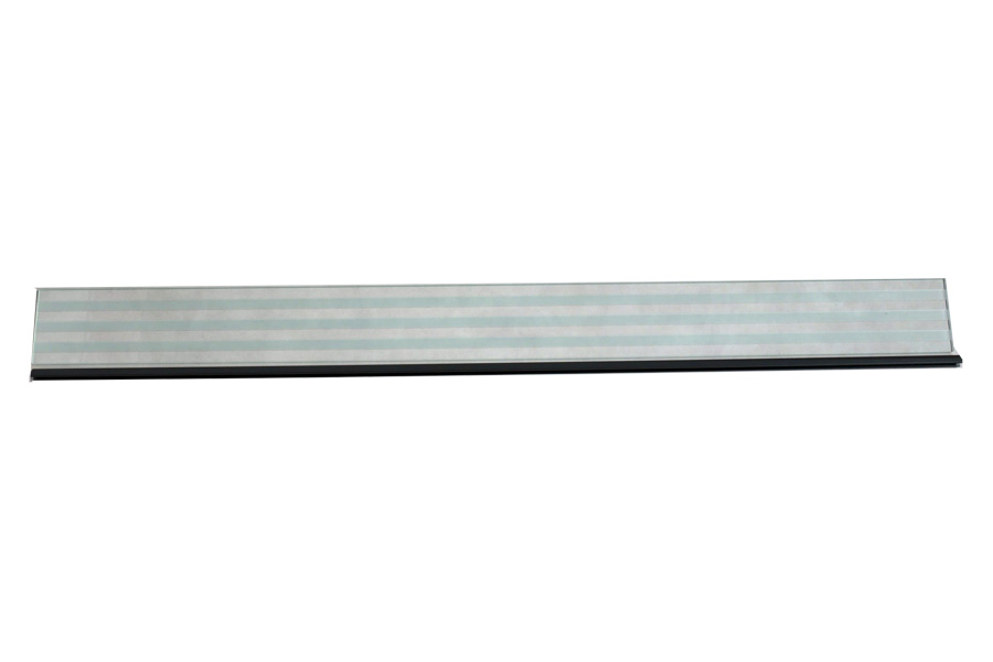 Bild von Designelement aus Sicherheitsglas / gestreift (Serie WoodoTexel) mit Adapter in 300 mm (H) x 1780 mm (L)