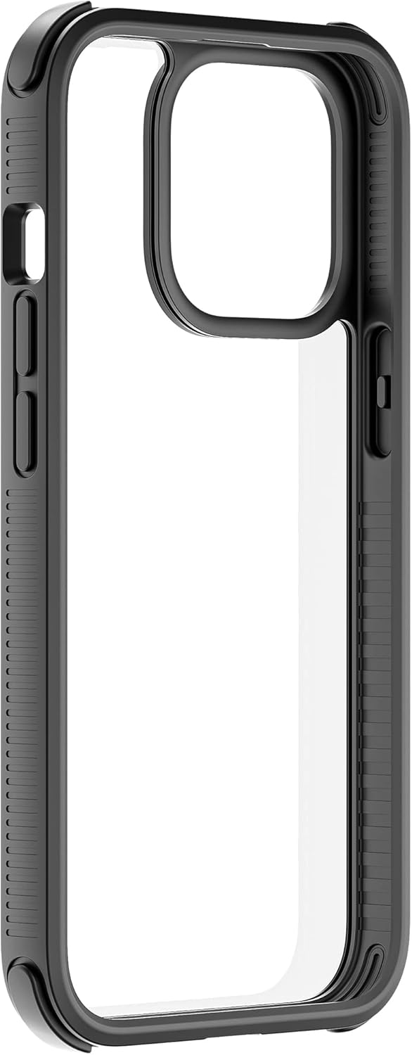 Bild von Black Rock - Hülle Robust Transparent Case Passend für Apple iPhone 13 Pro I Handyhülle Transparent, Durchsichtig, Clear (Schwarz)