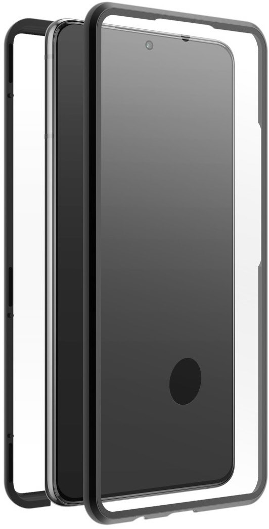 Bild von Black Rock - Hülle 360 Grad Glass Case Passend für Samsung Galaxy S21 FE 5G I Handyhülle, Magnet Verschluss, Durchsichtig (Transparent mit schwarzem Rahmen)