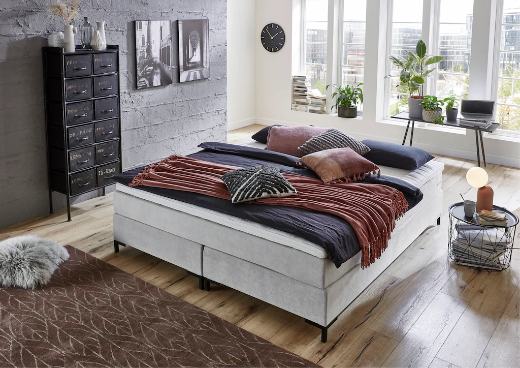 Bild von ATLANTIC home collection Boxspringbett "Romy", ohne Kopfteil, frei im Raum stellbar