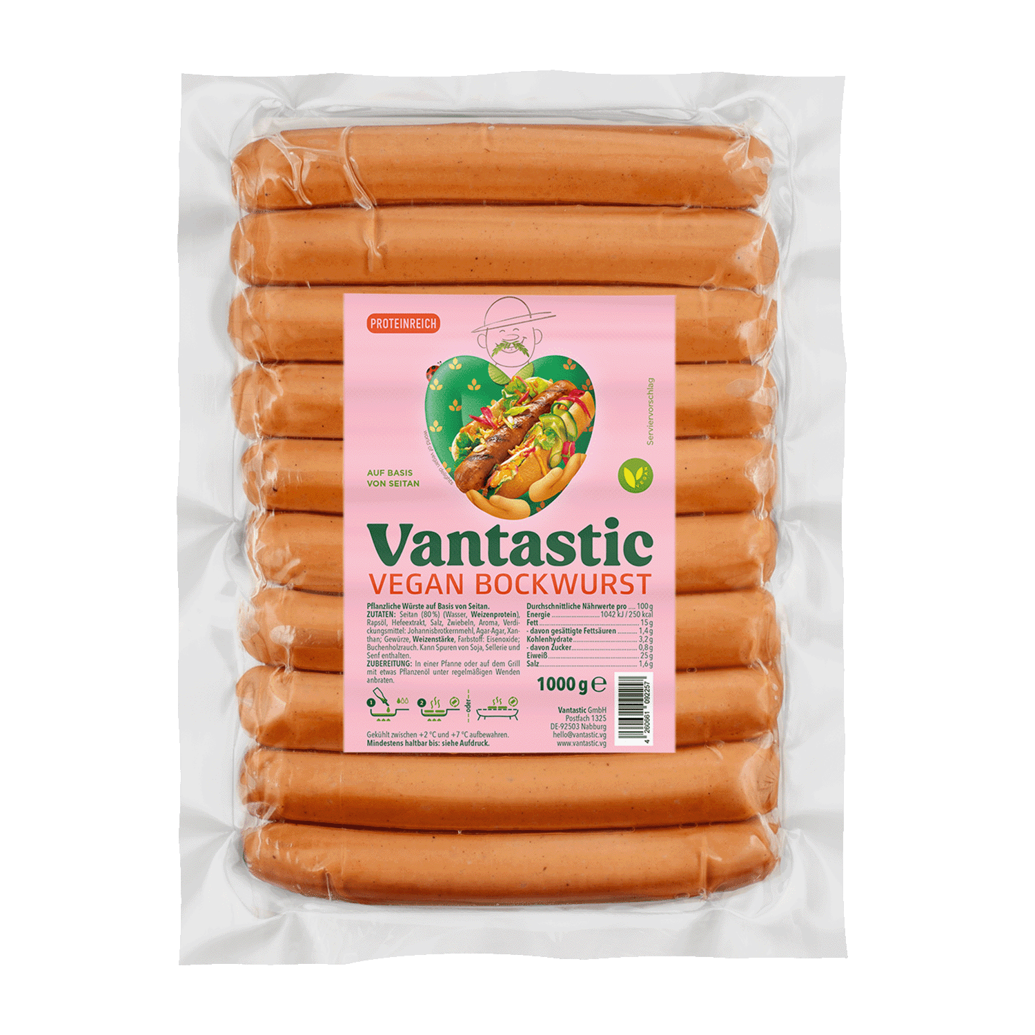 Bild von Vegan Bockwurst Großpack, 1kg