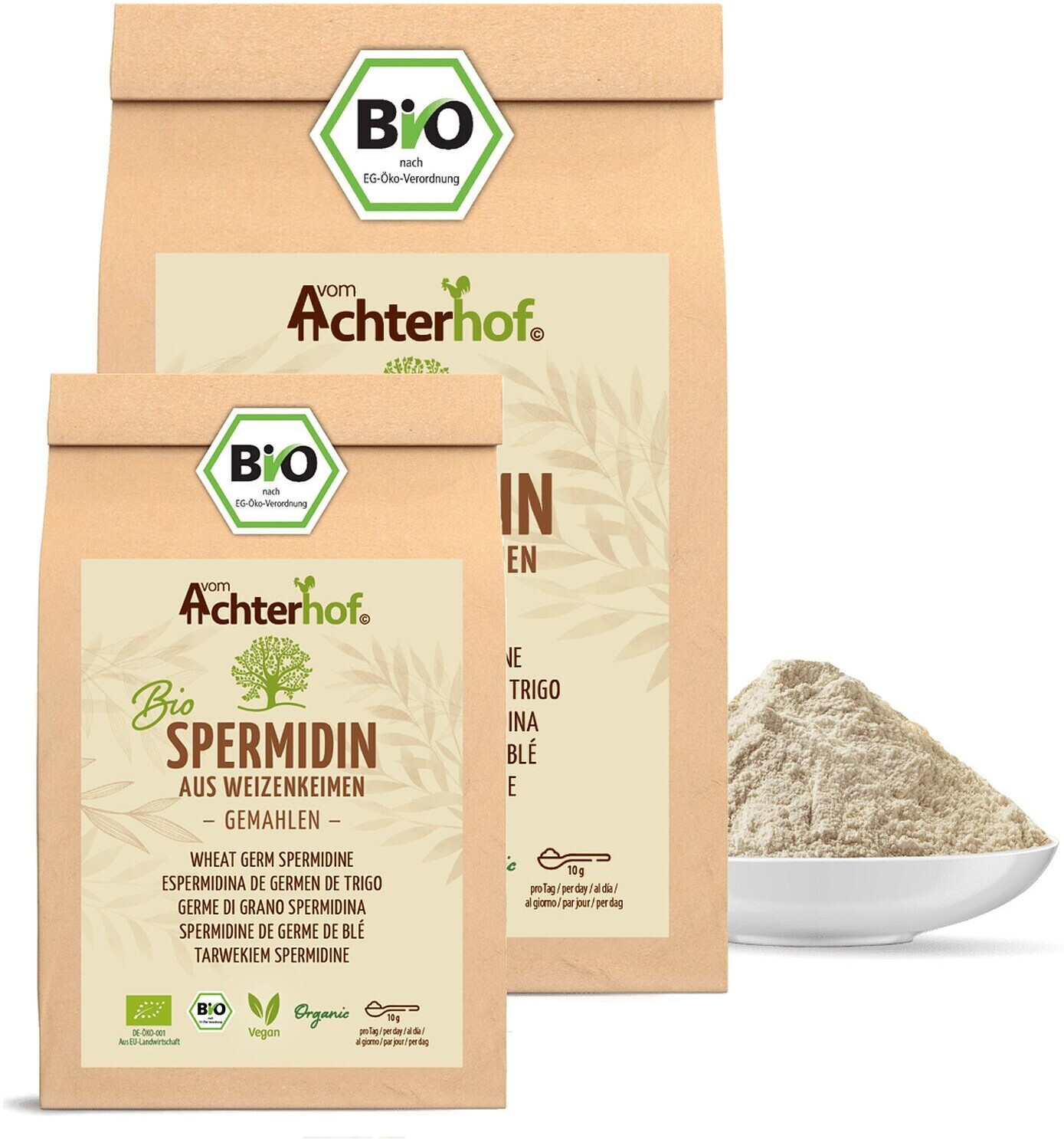Bild von vom-Achterhof Bio Spermidin Pulver (500 g)