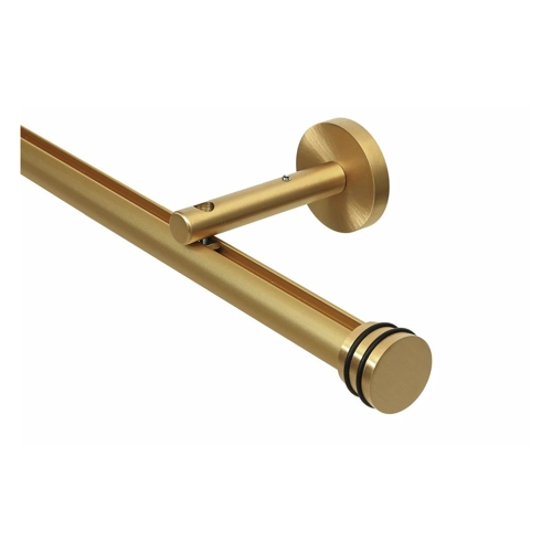 Bild von Gardineum Innenlaufschiene 20 mm – Messing matt, 1-lfg., mittig geteilt