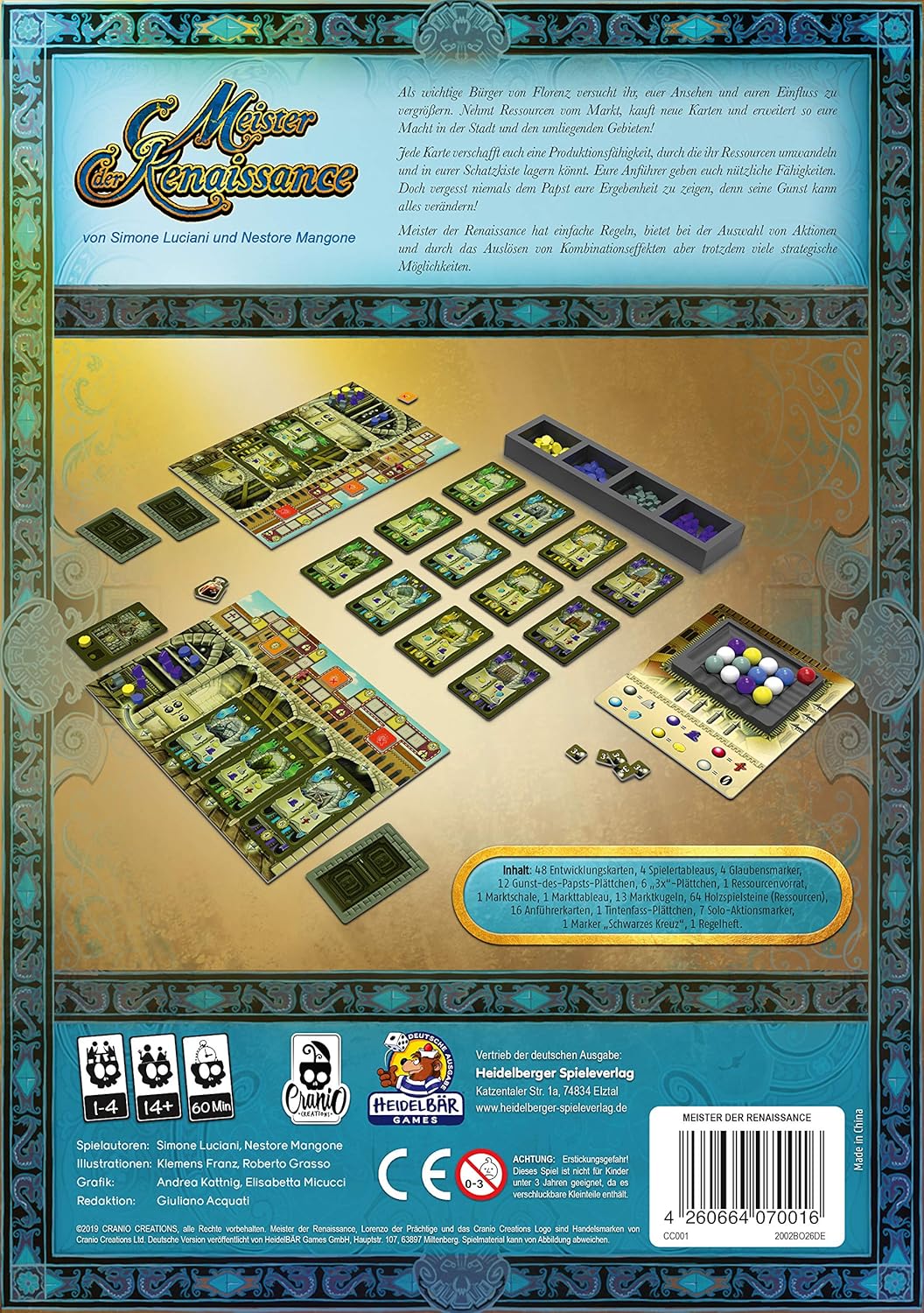 Bild von Heidelberger Spieleverlag Meister der Renaissance |Cranio Creations| Deutsch | Kartenspiel | Für 1-4 Personen | ab 14 Jahren