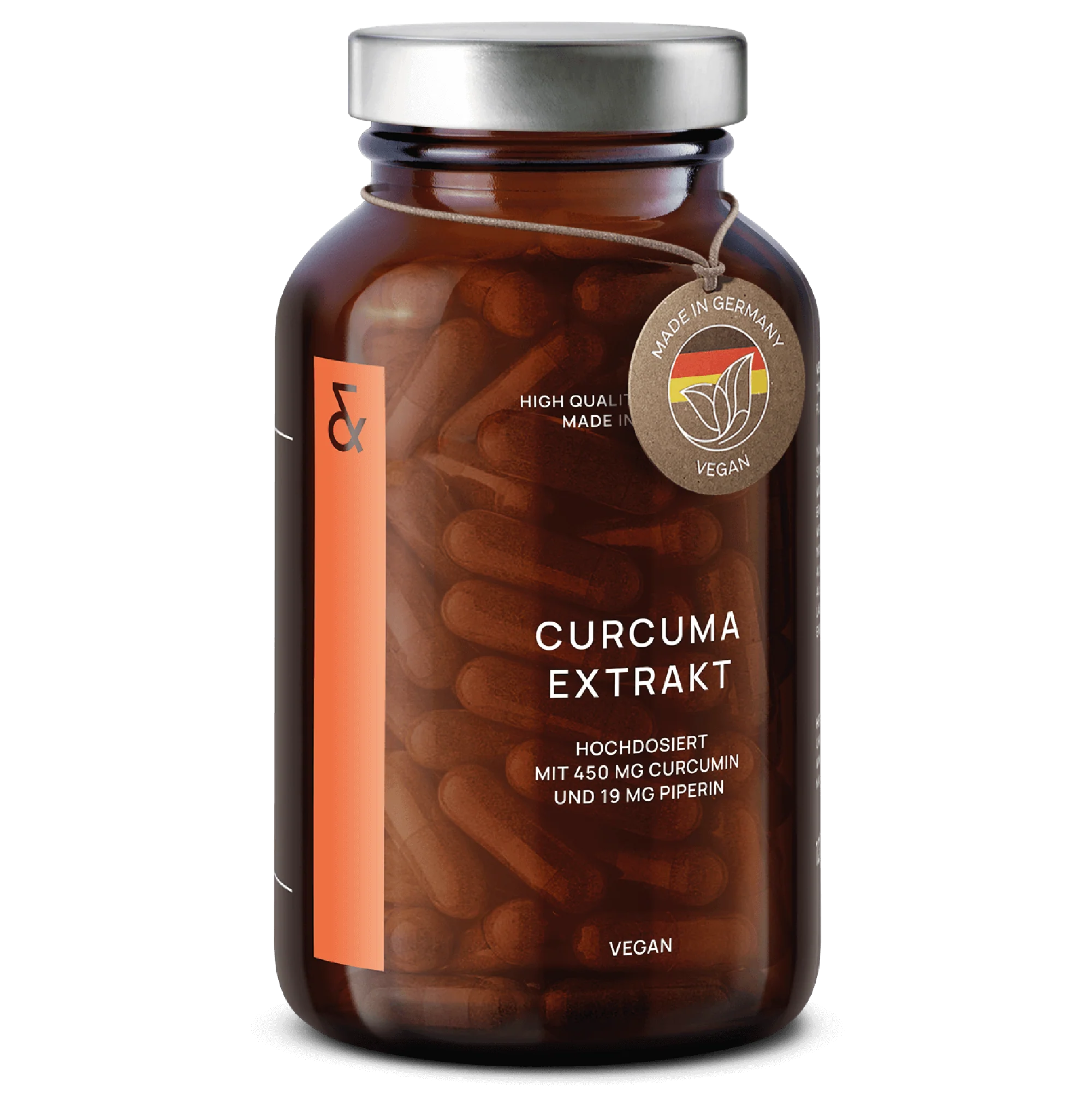 Bild von Kurkuma Kapseln (120 Kapseln) 475mg Kurkumaextrakt hochdosiert mit Piperin - 95% Curcumin Extrakt - entspricht ca 15000 mg Kurkuma pro Curcumin Kapsel