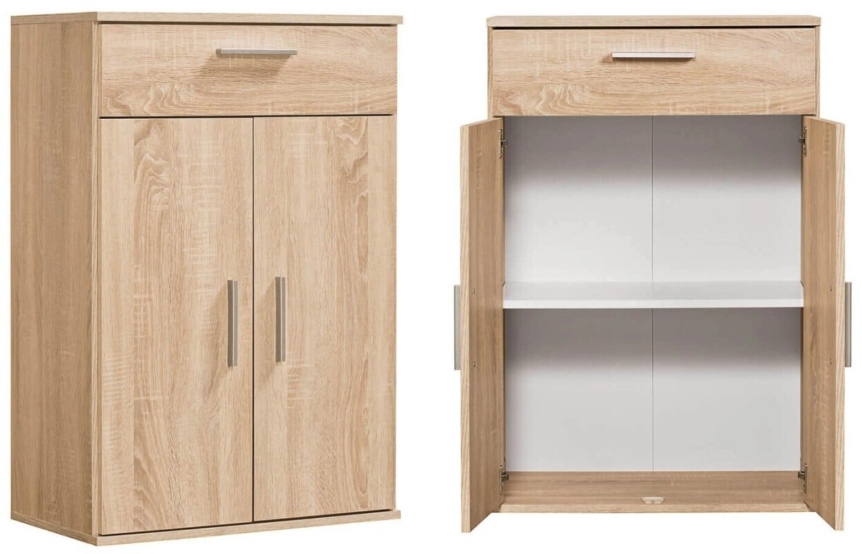 Bild von mokebo Mehrzweckschrank Der Praktische (90cm Höhe) in Braun, auch als Apothekerschrank, Aktenschrank oder Vorratsschrank