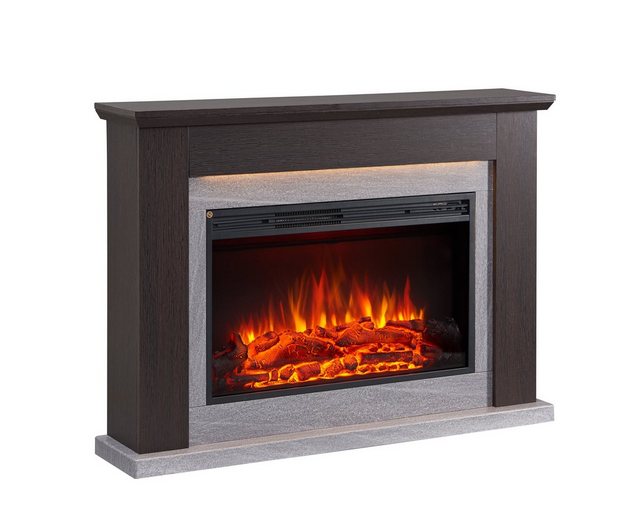 Bild von Balderia Elektrokamin Typhon, Standkamin mit Heizung 2000W, Heizung, LED-Beleuchtung, 3D-Flammeneffekt & Fernbedienung