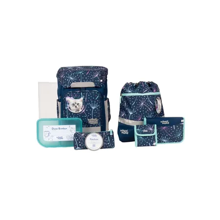Bild von SCHOOL-MOOD - Softbag Schulranzen Set Kätzchen, 8-teilig - Rebel Air+ - inkl. Zubehör - ergonomischer Schultasche Jungen & Mädchen - Schulrucksack für Kinder in der 1. bis 4. Klasse - Lina (Kätzchen)