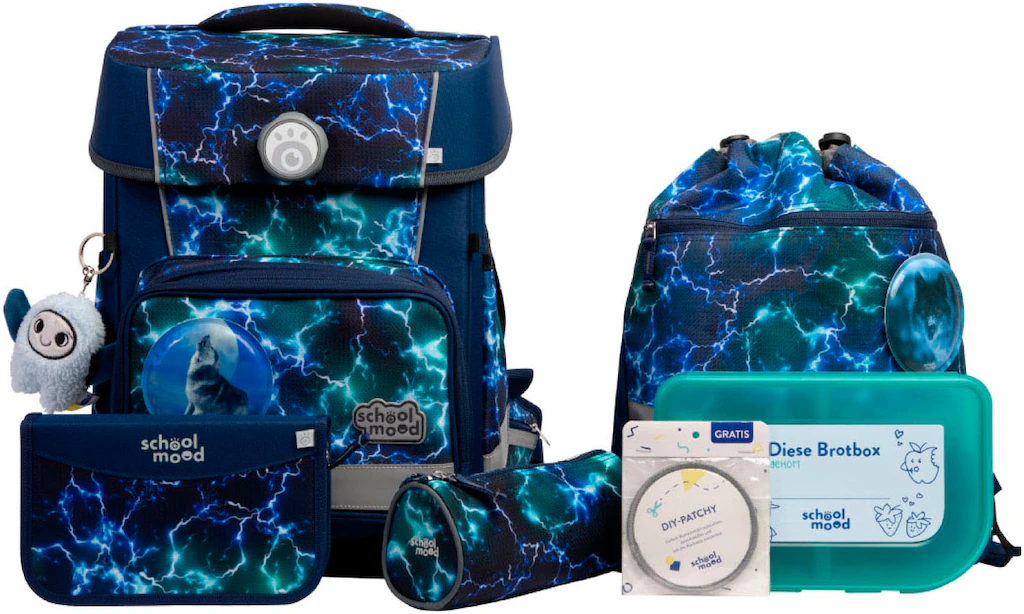 Bild von SCHOOL-MOOD® Schulranzen »Champion Pro«, retroreflektierende Flächen, mit LED-Patchy