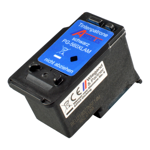Bild von Ampertec Tinte ersetzt Canon PG-560XL schwarz (BK), Druckerpatrone