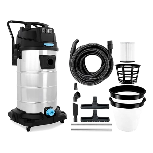 Bild von Industriesauger 80 l 3.400 w » Set inkl. 10m Schlauch, Düsen- und Filterset » Nass-Trockensauger - Bautec