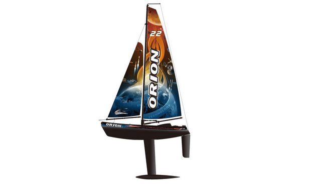 Bild von Amewi RC-Bagger Amewi RC Boot Orion V2 Segelboot, rot 46,5 cm, 2,4GHz