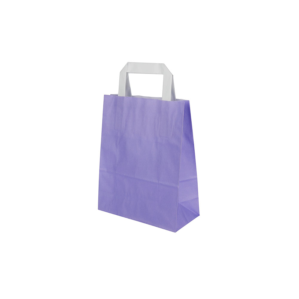 Bild von Kraftpapier-Tragetaschen S, 18 + 8 x 22 cm, violett