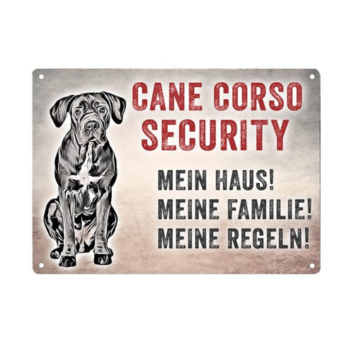Bild von Hundewarnschild Cane Corso – Sicherheit für Hundebesitzer