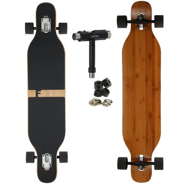 Bild von FunTomia Longboard Camber Ahornholz Longboard in 3 Flex Stufen + T-Tool, Camber Twin Tip