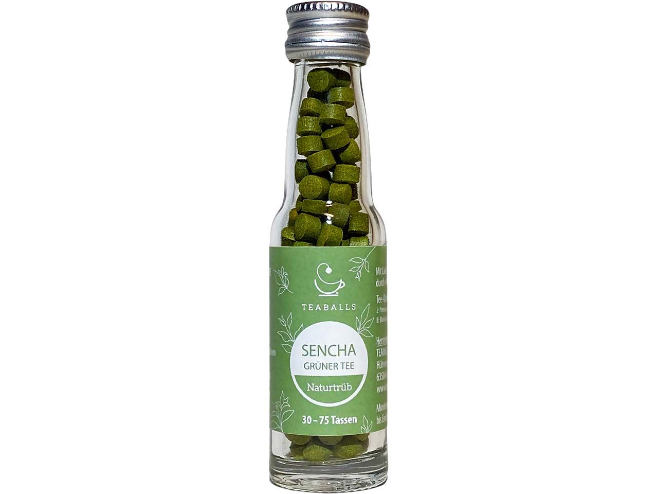 Bild von TEABALLS - Sencha Grüner Tee, naturtrüb (1 x 11g) | ca. 150 Teaballs | für ca. 30-75 Tassen Tee | 100% rein pflanzlich | Bekannt aus: DAS DING DES JAHRES