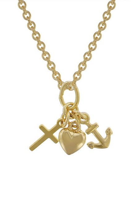 Bild von trendor Kette mit Anhänger Anhänger für Gold 333 Glaube, Liebe, Hoffnung