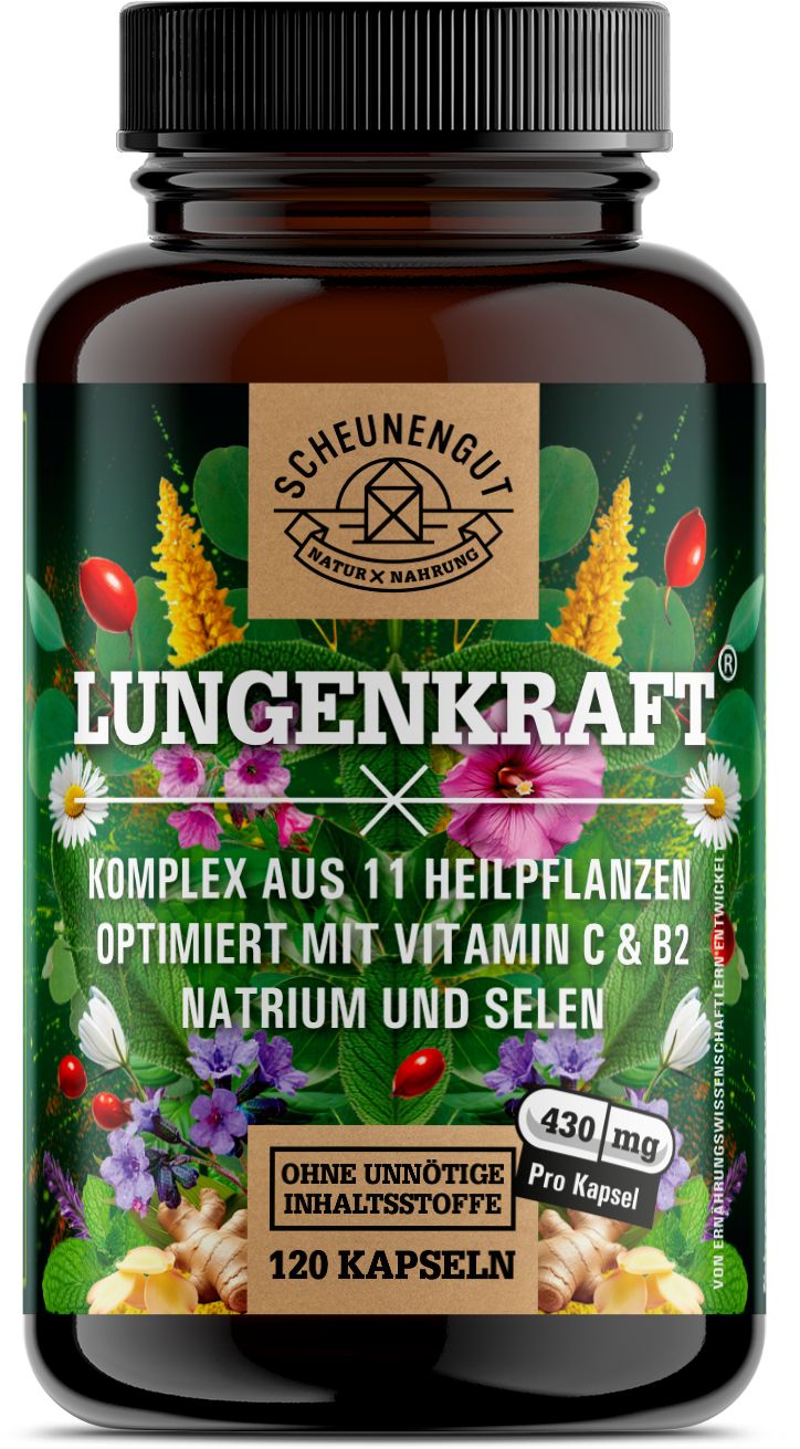 Bild von Scheunengut® LUNGENKRAFT® | Lungenkraut Kapseln | Komplex mit isländisch Moos, Salbei uvm