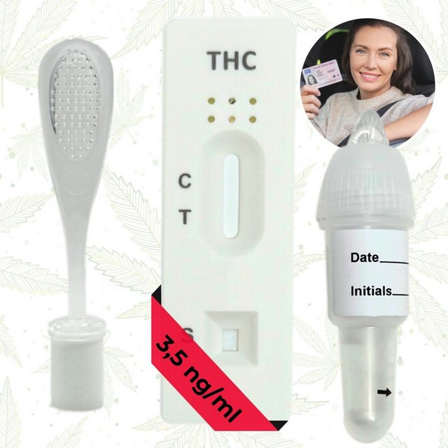 Bild von EKNA Drogen-Schnelltest THC Schnelltest für Fahrtauglichkeit - Speichel Test 3,5 ng/ml, 5-tlg., Speicheltest Drogentest THC