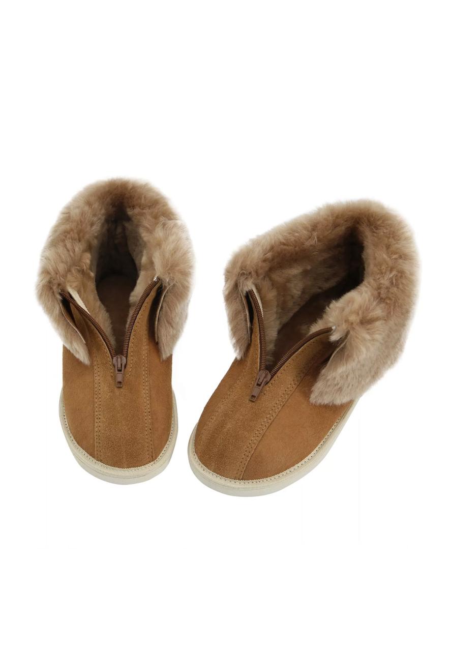 Bild von Hollert Hausschuh Herren Hausschuhe Emil Hüttenschuhe Merino Schaffell