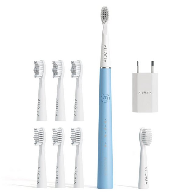 Bild von AILORIA Schallzahnbürste PRO SMILE SET usb-schallzahnbürste, Aufsteckbürsten: 8 St., Dynamische Reinigungswirkung