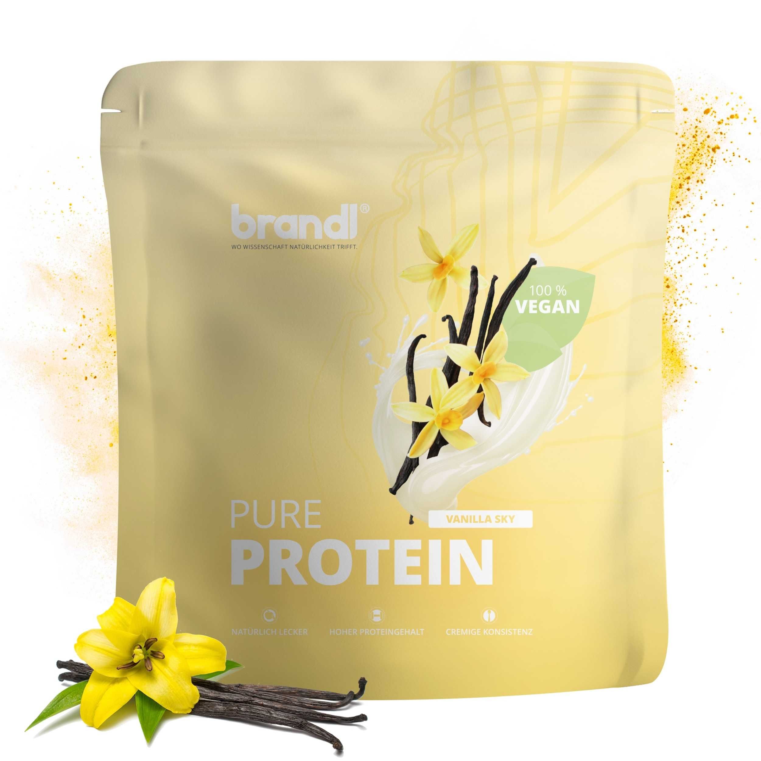 Bild von brandl® Pure Protein 2.0 Veganes Proteinpulver | Eiweißpulver Vegan mit natürlichem Aroma