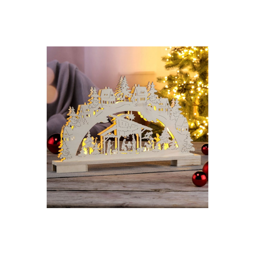 Bild von Spetebo LED Schwibbogen mit Krippenmotiv – Weihnachtsstimmung für Ihr Zuhause