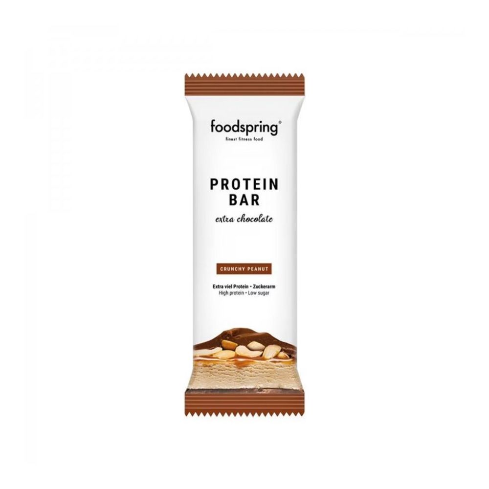 Bild von foodspring Extra Chocolate Protein Bar | 45g | Crunchy Peanut | Protein Riegel | 13g Protein
