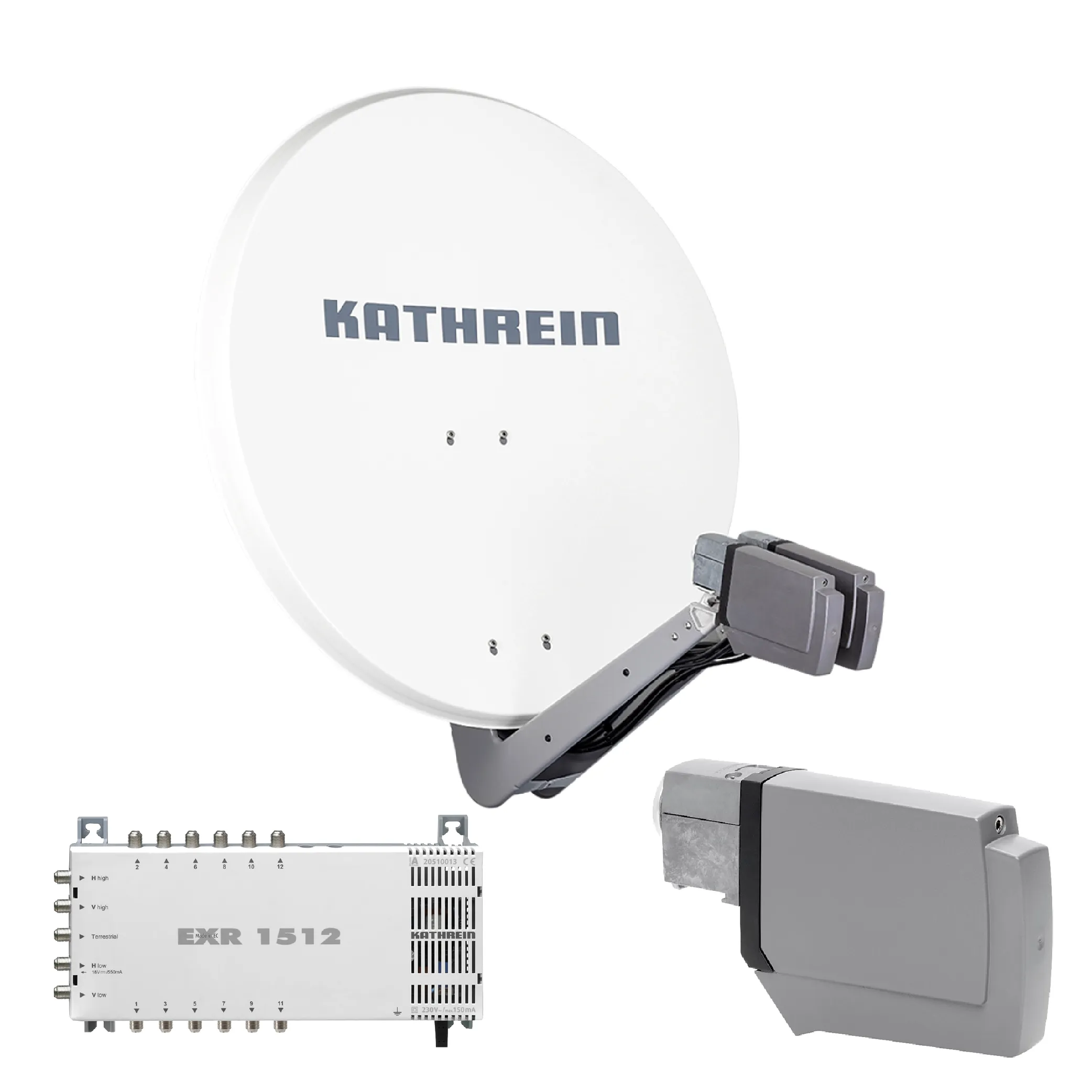 Bild von Kathrein CAS 90 ws Sat-Antenne multifeedfähig weiss - 12 Teilnehmer
